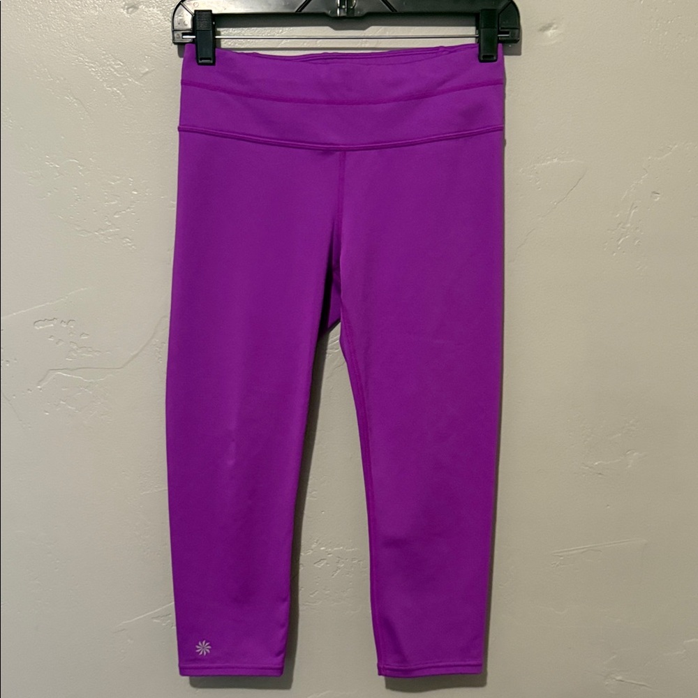 Athleta Vibrant Purple Cropped Leggings Small - Picture 1 of 9